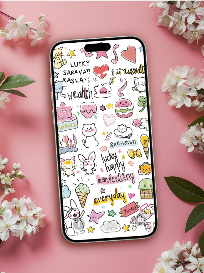 Sarasvati Energy Wallpaper "Wonderful Good Luck Stickers 09" Série Wealth&Lucky HD Édition limitée Sarasvati Energy Wallpaper "Wonderful Good Luck Stickers 09" Wealth&Lucky série HD Édition limitée