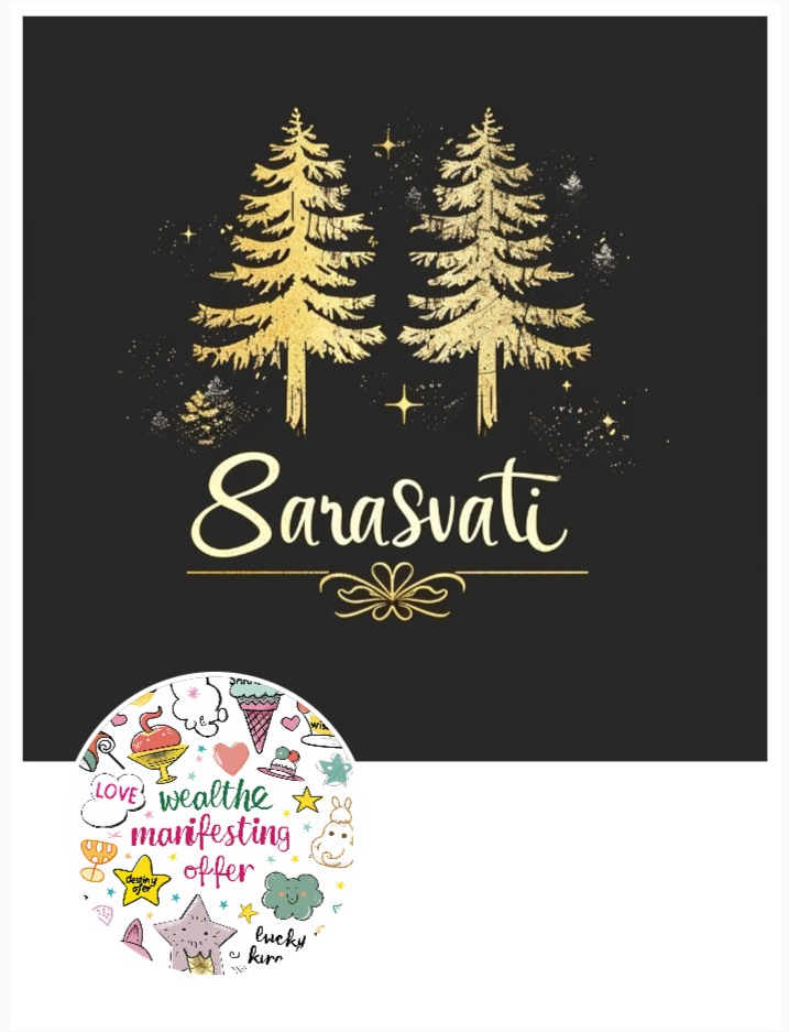 Sarasvati Energy Wallpaper "Wonderful Good Luck Stickers 10" Série Richesse, Carrière et Amour HD Édition limitée