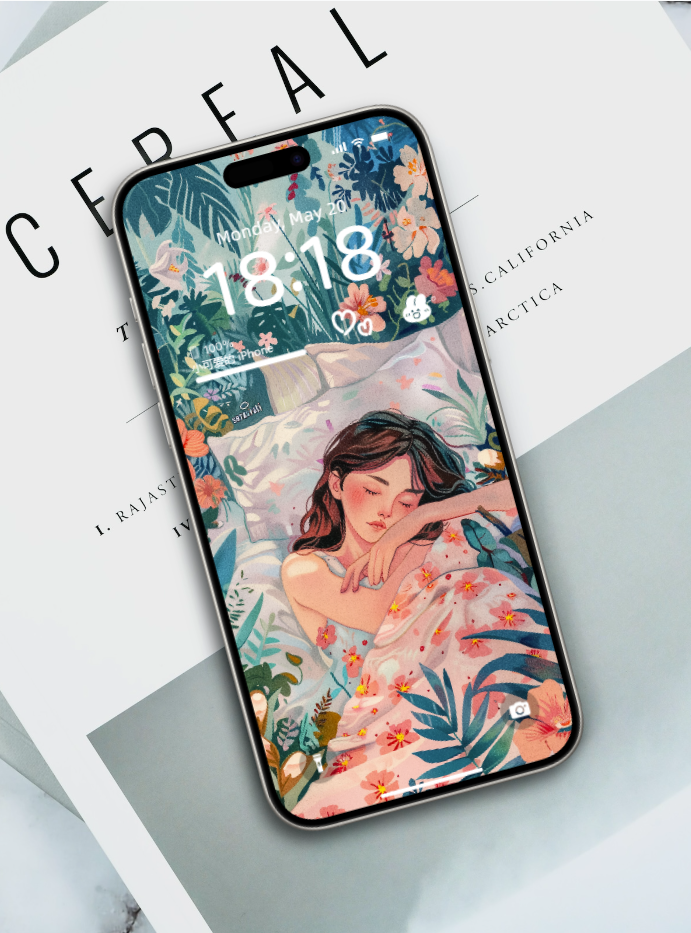 Sarasvati Energy Wallpaper "Flower Baby Face" Série Lucky&Love&Interpersonal Relationship HD Édition limitée