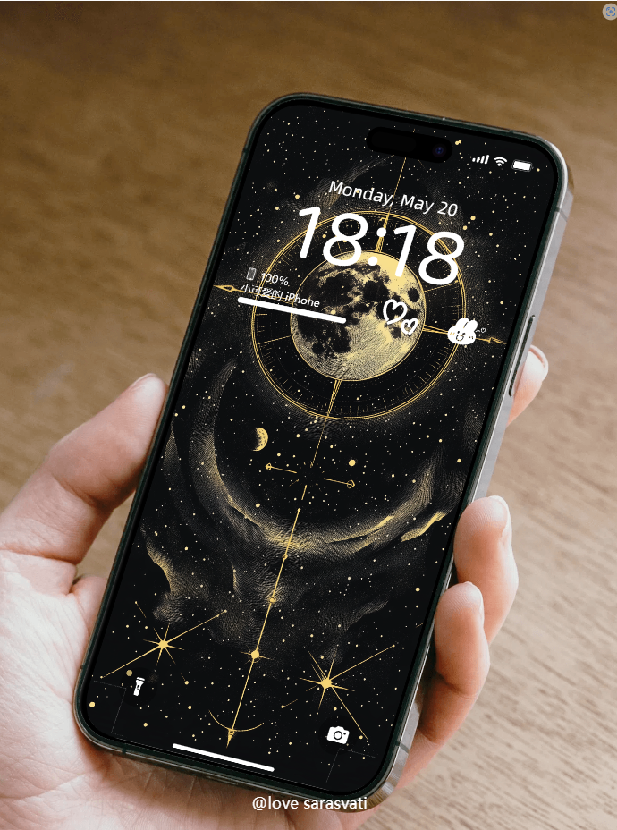 美音天能量壁紙 "賞星師曜" 財運&事業運&考試運系列(可選擇贈送實物能量手鏈權益)Sarasvati Energy Wallpaper "Stargazing Glitter" Wealth&Career&Exam series (Optional Gift Energy Bracelet Rights)