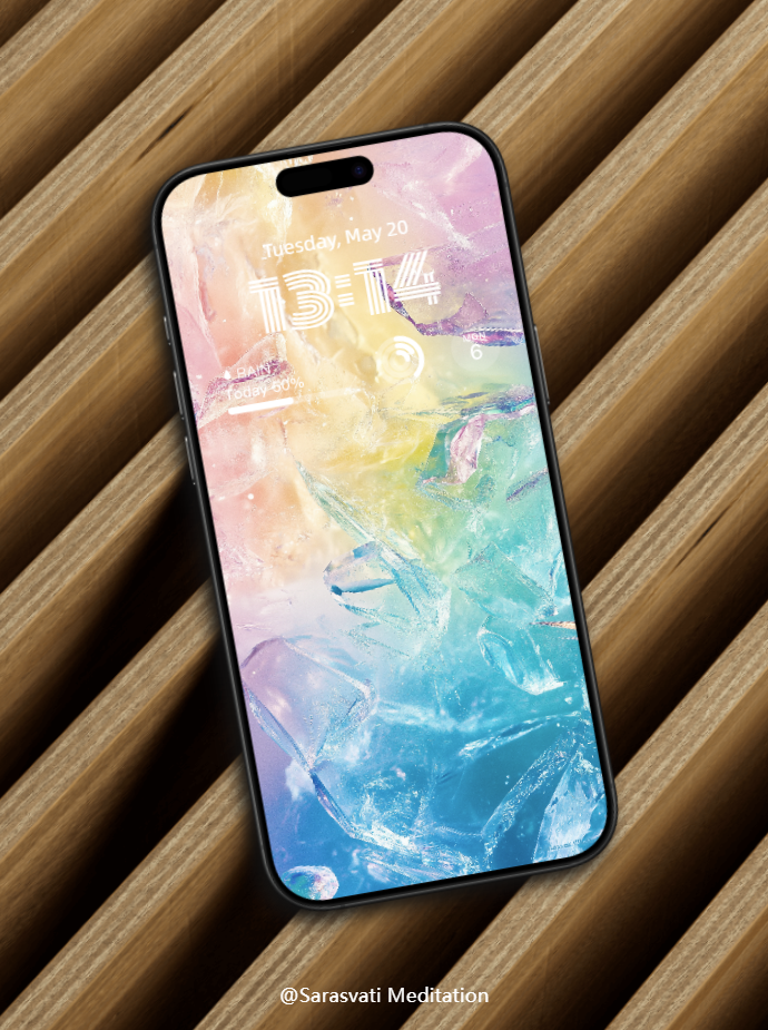 免費結緣 美音天能量壁紙 "浮晶曦扉" 好運系列 高清 限量发行 Free For Charge Sarasvati Energy Wallpaper "Floating Gems at Light's Threshold" Lucky series HD Limited edition