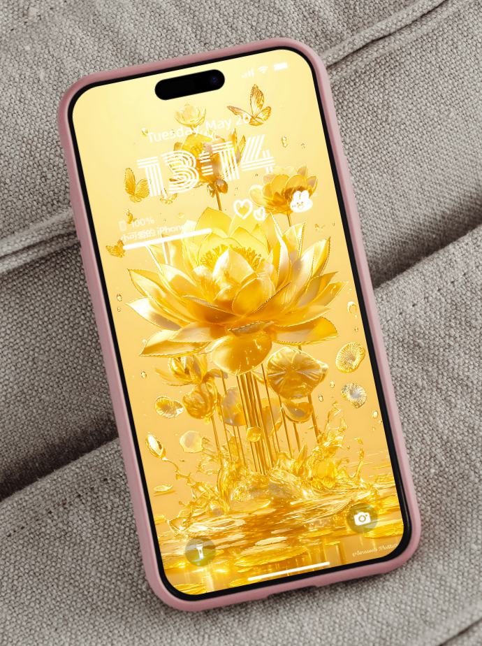 美音天能量壁紙"金蓮佑福" 庇佑系列 高清 限量发行 Sarasvati Energy Wallpaper "Golden Lotus Bless" Bless Series HD Limited edition