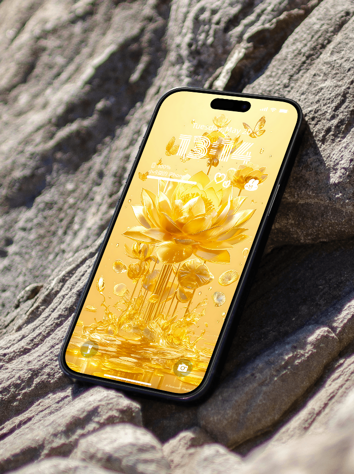 美音天能量壁紙"金蓮佑福" 庇佑系列 高清 限量发行 Sarasvati Energy Wallpaper "Golden Lotus Bless" Bless Series HD Limited edition