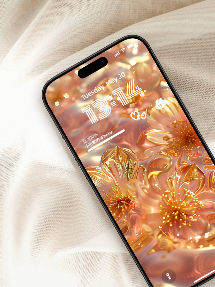 美音天能量壁紙"金花獻瑞" 財運系列 高清 限量发行 Sarasvati Energy Wallpaper "Golden Flowers Manifest Auspicious" Wealth series HD Limited edition