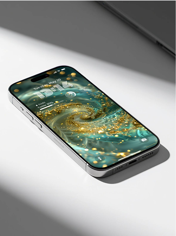美音天能量壁紙"綠晶星辰" 事業運系列 高清 限量发行 Sarasvati Energy Wallpaper "Green crystal star" Career series HD Limited edition