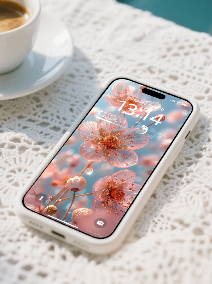 美音天能量壁紙"桃花多多" 戀愛運系列 高清 限量发行 Sarasvati Energy Wallpaper "Peach blossoms abound" Love series HD Limited edition