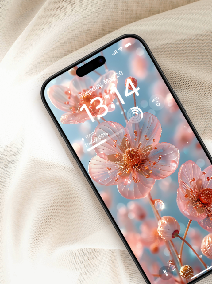 美音天能量壁紙"桃花多多" 戀愛運系列 高清 限量发行 Sarasvati Energy Wallpaper "Peach blossoms abound" Love series HD Limited edition
