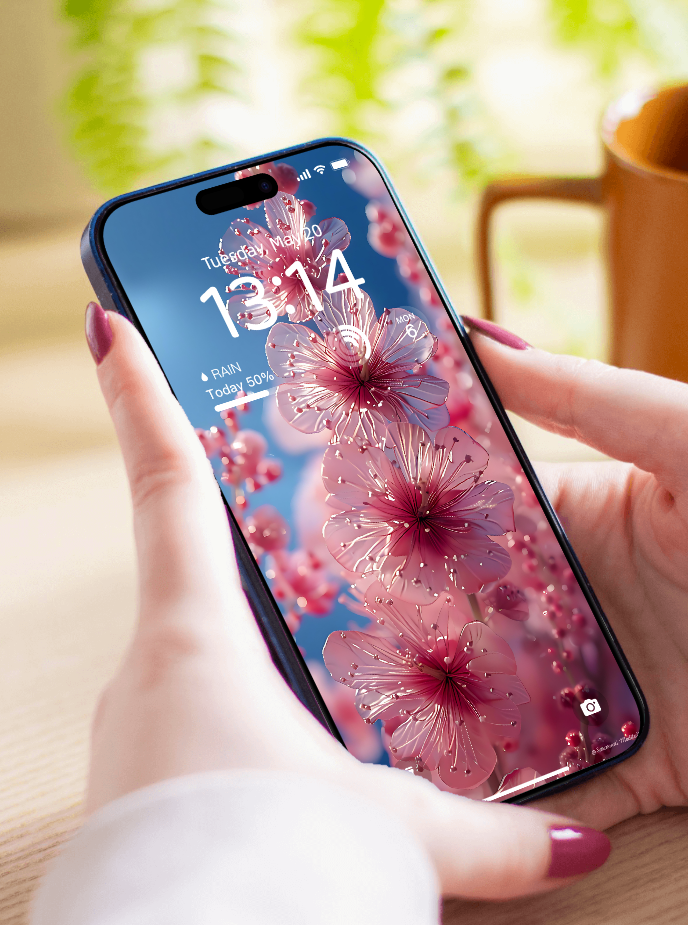 美音天能量壁紙"桃花多多" 戀愛運系列 高清 限量发行 Sarasvati Energy Wallpaper "Peach blossoms abound" Love series HD Limited edition