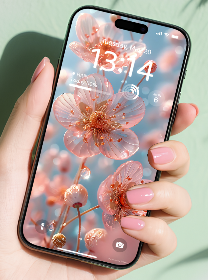 美音天能量壁紙"桃花多多" 戀愛運系列 高清 限量发行 Sarasvati Energy Wallpaper "Peach blossoms abound" Love series HD Limited edition