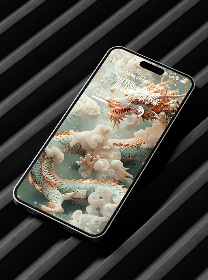 美音天能量壁紙"粉龍寶寶" 好運系列 高清 限量发行 Sarasvati Energy Wallpaper "Pink Loong Baby" Lucky series HD Limited edition