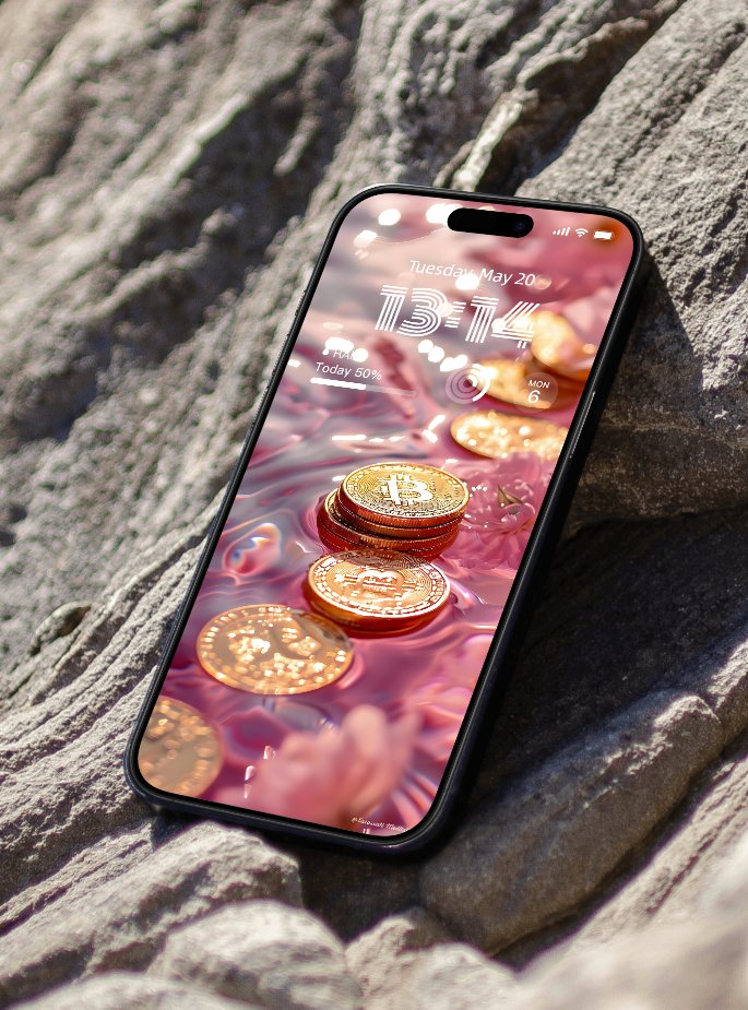 美音天能量壁紙"粉金來財" 財運系列 高清 限量发行 Sarasvati Energy Wallpaper "Pink Pentacles Take Money Come" Wealth series HD Limited edition