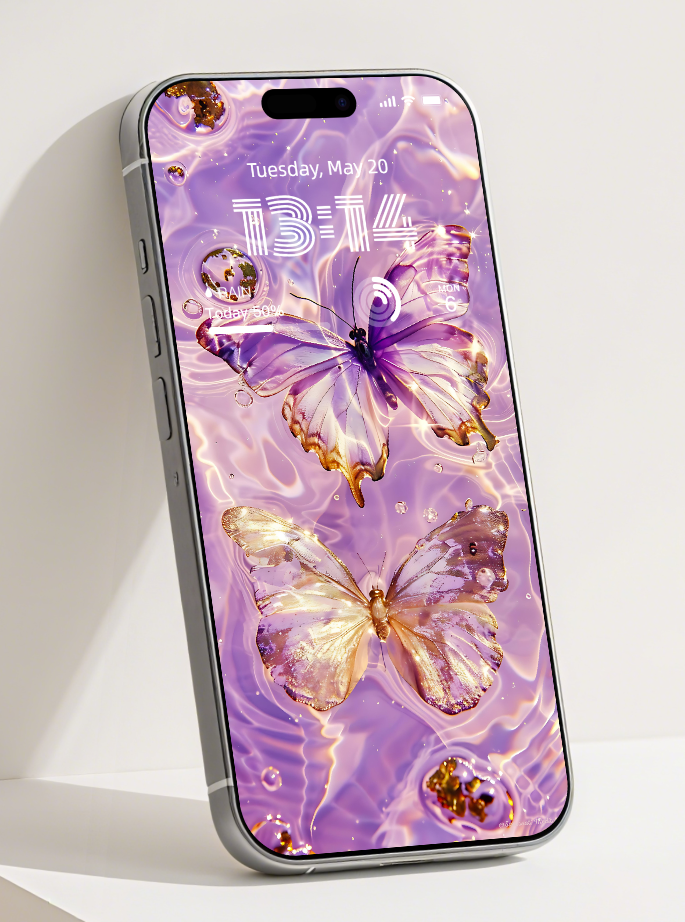 美音天能量壁紙"紫蝶如願" 戀愛運系列 高清 限量发行 Sarasvati Energy Wallpaper "Purple Butterfly Dreams Come True" Love series HD Limited edition