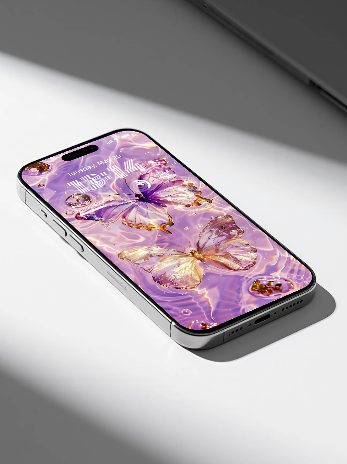 美音天能量壁紙"紫蝶如願" 戀愛運系列 高清 限量发行 Sarasvati Energy Wallpaper "Purple Butterfly Dreams Come True" Love series HD Limited edition
