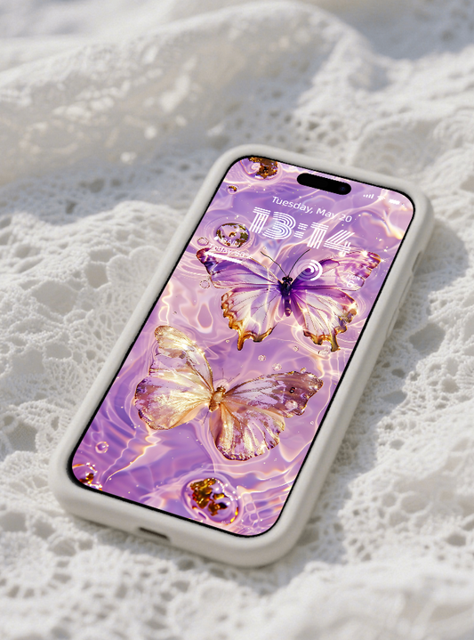 美音天能量壁紙"紫蝶如願" 戀愛運系列 高清 限量发行 Sarasvati Energy Wallpaper "Purple Butterfly Dreams Come True" Love series HD Limited edition