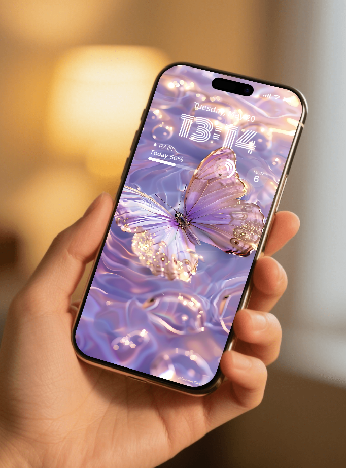 美音天能量壁紙"紫蝶如願" 戀愛運系列 高清 限量发行 Sarasvati Energy Wallpaper "Purple Butterfly Dreams Come True" Love series HD Limited edition