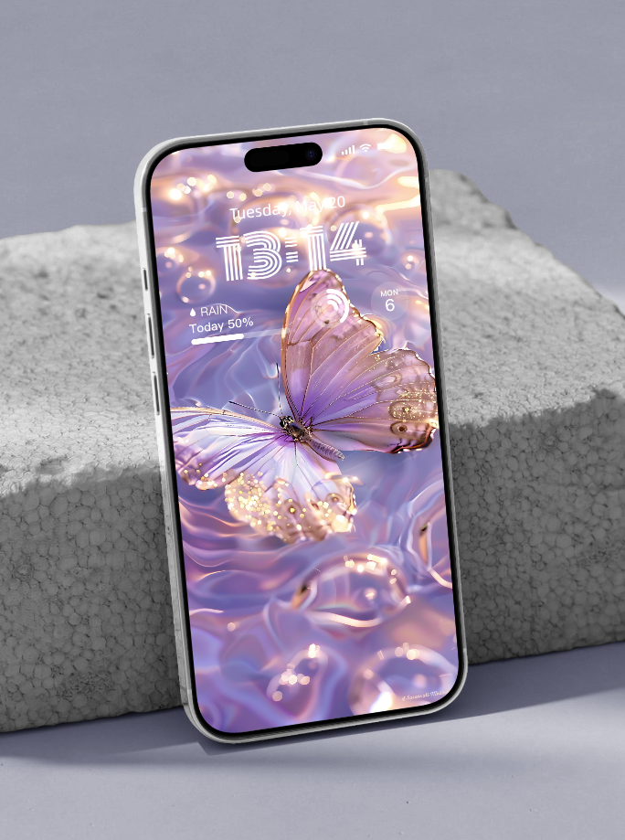 美音天能量壁紙"紫蝶如願" 戀愛運系列 高清 限量发行 Sarasvati Energy Wallpaper "Purple Butterfly Dreams Come True" Love series HD Limited edition