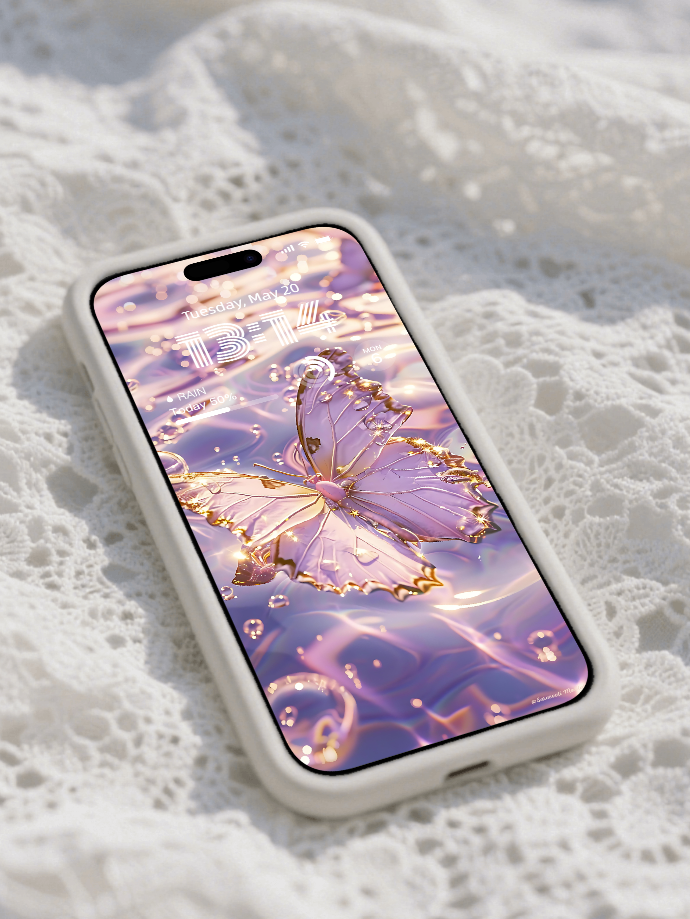 美音天能量壁紙"紫蝶如願" 戀愛運系列 高清 限量发行 Sarasvati Energy Wallpaper "Purple Butterfly Dreams Come True" Love series HD Limited edition