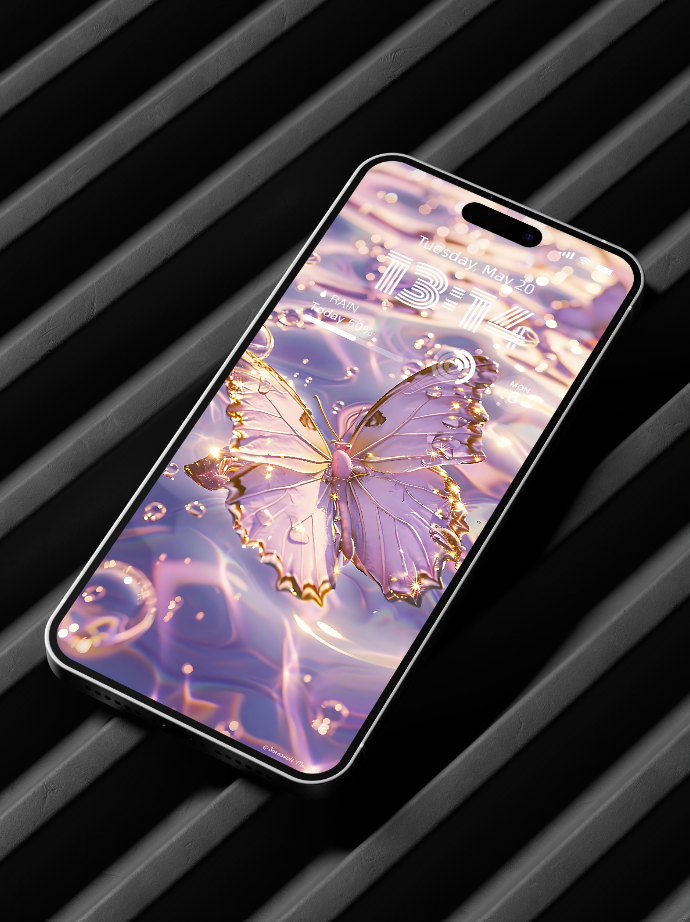 美音天能量壁紙"紫蝶如願" 戀愛運系列 高清 限量发行 Sarasvati Energy Wallpaper "Purple Butterfly Dreams Come True" Love series HD Limited edition