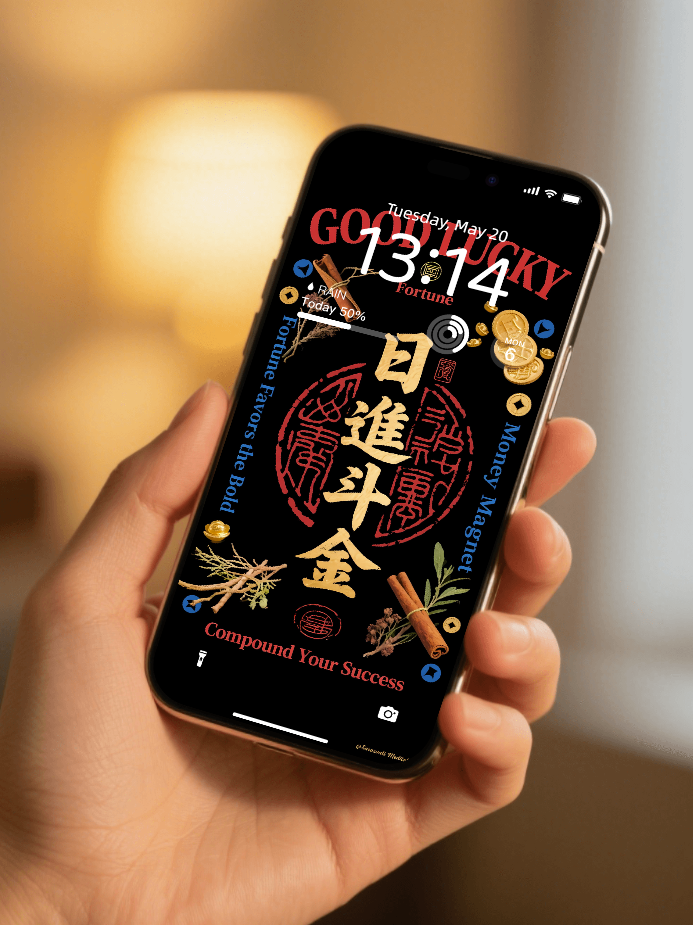 美音天能量壁紙 "金能量·鎏金召財箓"財運&事業運系列(可選擇贈送實物靈光鏈權益)Sarasvati Energy Wallpaper "Gold Energy·Flowing-Gold Wealth Invocation" Wealth&Career series(Optional Gift Aura Chain Rights)