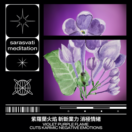 美音天能量音樂"紫羅蘭火焰 斬斷業力 消極情緒"純享天使時長版音頻MP3格式Sarasvati Energy Music“Violet Purple Flame Cuts Karmic Negative Emotions"Pure Sound Angel Duration Edition Track MP3