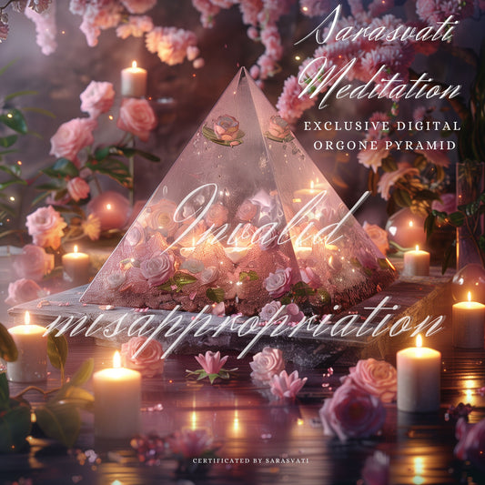 Sarasvati Digital Orgone Pyramid "Peach Blossom Dance" Love Series Un seul concept de jumeau numérique certifié avec un numéro indépendant et unique 