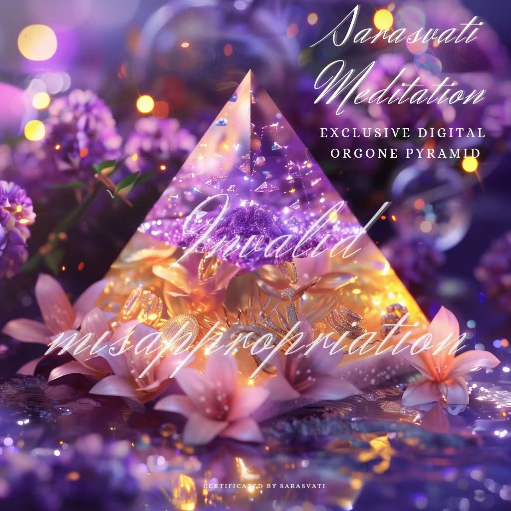 Sarasvati Digital Orgone Pyramid "Nine Purple Attract Gold" Wealth Series Un seul concept de jumeau numérique fonctionne certifié avec un numéro indépendant et unique 