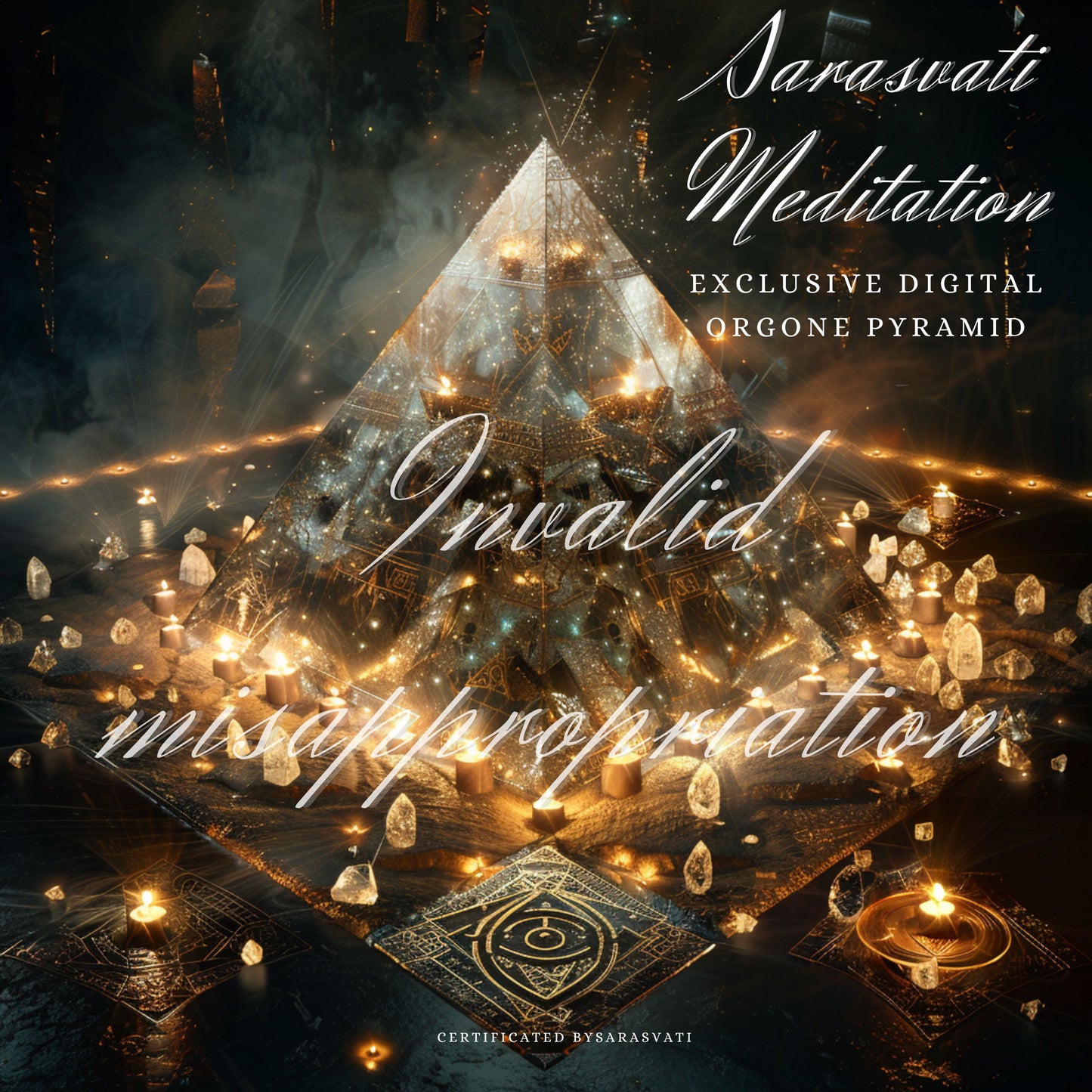 Sarasvati Digital Orgone Pyramid "Myriad To One" Série Richesse, Carrière et Relation Un seul concept de jumeau numérique Travail certifié avec un certificat d'énergie indépendant 