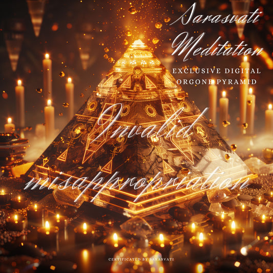 Pyramide d'orgone numérique Sarasvati "Wealth Hatch Gold" Série Wealth&amp;Career Un seul concept de jumeau numérique fonctionne certifié avec un numéro indépendant et unique 