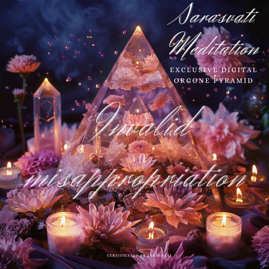 Pyramide d'orgone numérique Sarasvati "Sweet Time Semble Dream" Série Amour Un seul concept de jumeau numérique Travail certifié avec un numéro indépendant et unique 