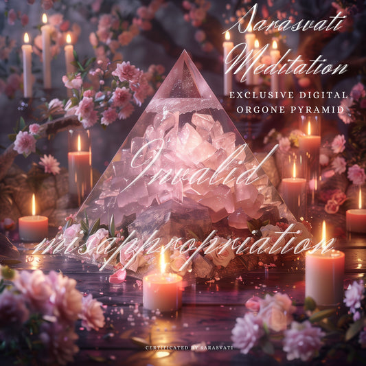 Sarasvati Digital Orgone Pyramid "Day And Night Love" Love Series Un seul travail de concept de jumeau numérique certifié avec un numéro indépendant et unique 