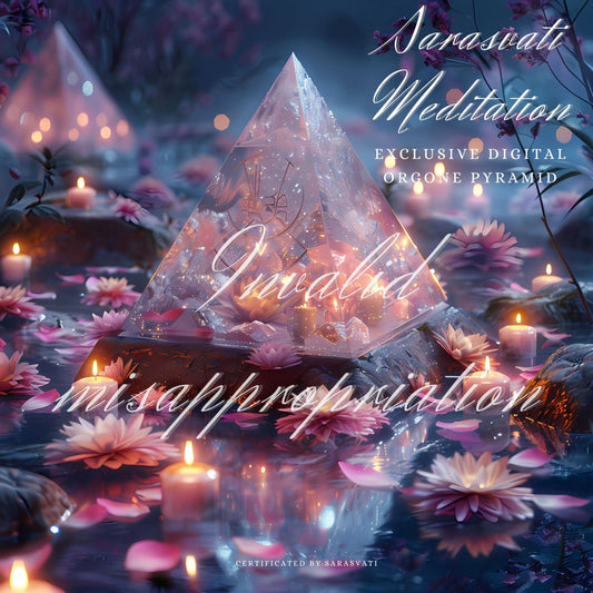 Sarasvati Digital Orgone Pyramid "Romantic Times For You" Love Series Un seul concept de jumeau numérique certifié avec un numéro indépendant et unique 