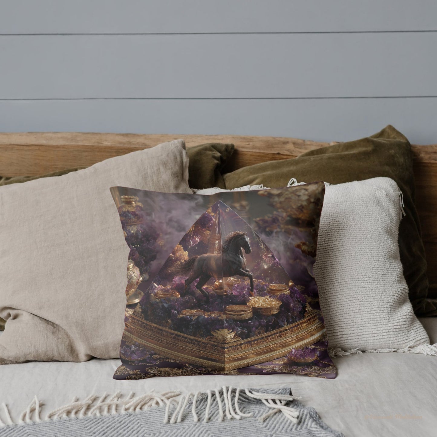 美音天數字能量金字塔"紫府玄駒"財運&事業運 僅1份 數字孿生概念作品 附能量證書 獨立唯一編碼Sarasvati Digital Orgone Pyramid "Purple Mansion’s Mystic Colt" Wealth&Career Only one Digital Twin Concept Work Certificated with Independent And Unique Number