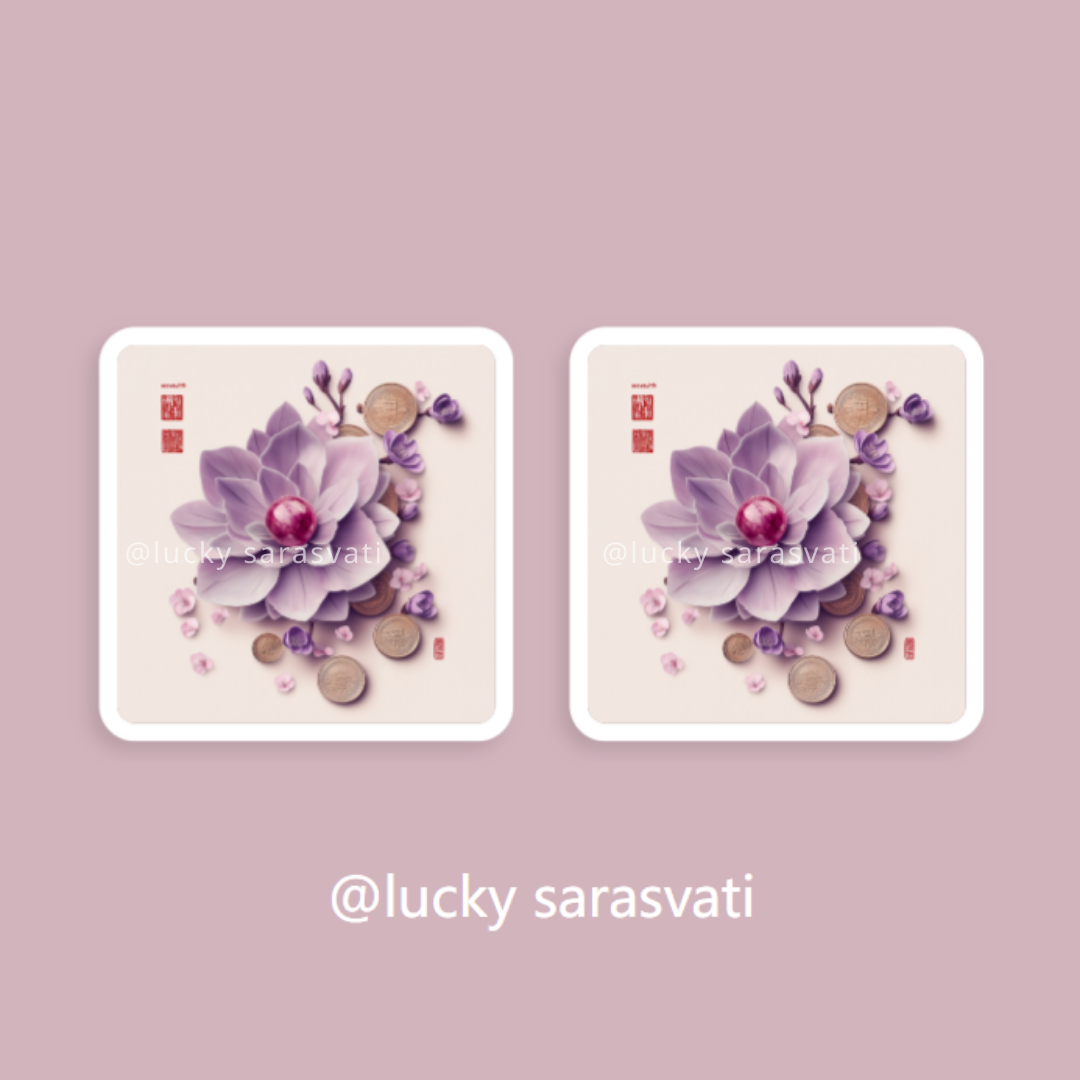 美音天能量頭像頭貼"紫貴天香"財運系列 Sarasvati Energy Head Portrait Stickers "Purple Heavenly Fragrance" Wealth series