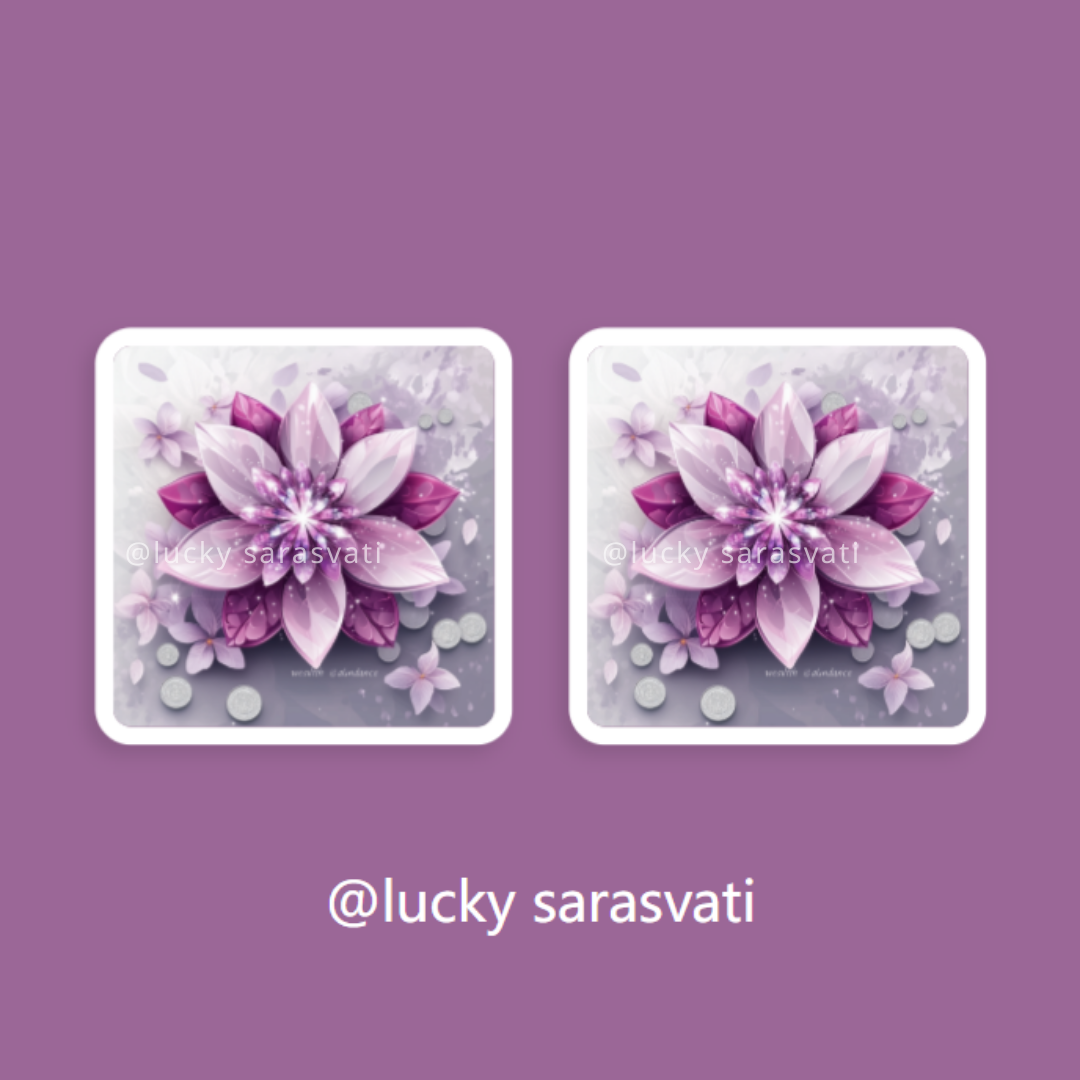 美音天能量頭像頭貼貴紫尊榮財運&戀愛運系列 Sarasvati Energy Head Portrait Stickers Noble Purple Honor Wealth&Love series