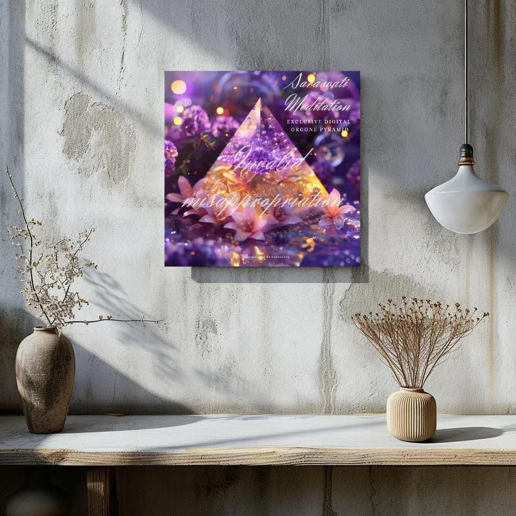 Sarasvati Digital Orgone Pyramid "Nine Purple Attract Gold" Wealth Series Un seul concept de jumeau numérique fonctionne certifié avec un numéro indépendant et unique 