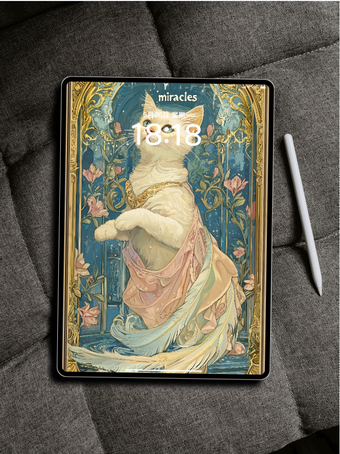 美音天能量壁紙 "發達仙喵" 事業運系列 高清 限量发行 Sarasvati Energy Wallpaper "Success Fairy Meow" Career series HD Limited edition