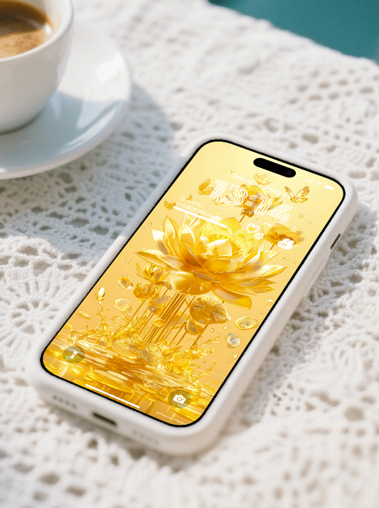 美音天能量壁紙"金蓮佑福" 庇佑系列 高清 限量发行 Sarasvati Energy Wallpaper "Golden Lotus Bless" Bless Series HD Limited edition