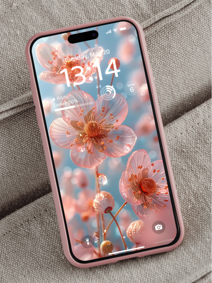 美音天能量壁紙"桃花多多" 戀愛運系列 高清 限量发行 Sarasvati Energy Wallpaper "Peach blossoms abound" Love series HD Limited edition