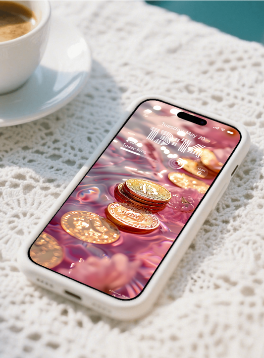 美音天能量壁紙"粉金來財" 財運系列 高清 限量发行 Sarasvati Energy Wallpaper "Pink Pentacles Take Money Come" Wealth series HD Limited edition