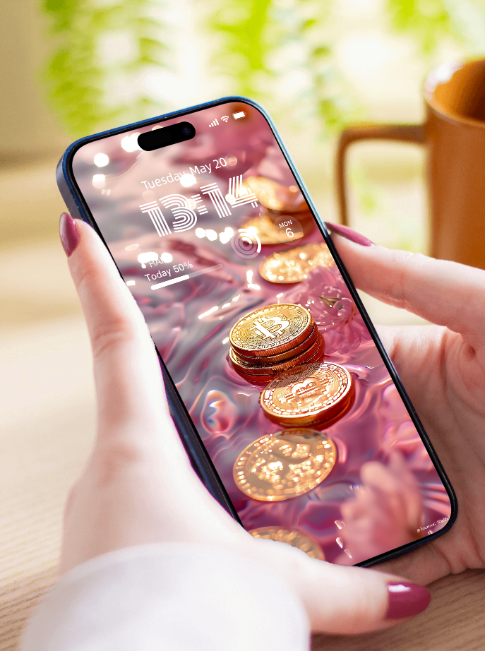 美音天能量壁紙"粉金來財" 財運系列 高清 限量发行 Sarasvati Energy Wallpaper "Pink Pentacles Take Money Come" Wealth series HD Limited edition