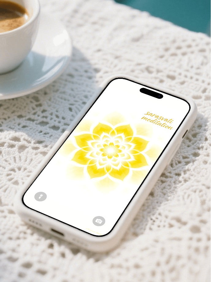 美音天能量壁紙"裕蓮新能"財運系列（可選擇贈送實物能量手鏈權益）Sarasvati Energy Wallpaper "Abundance Lotus Renewed Energy" Wealth series (Optional Gift Energy Bracelet Rights)