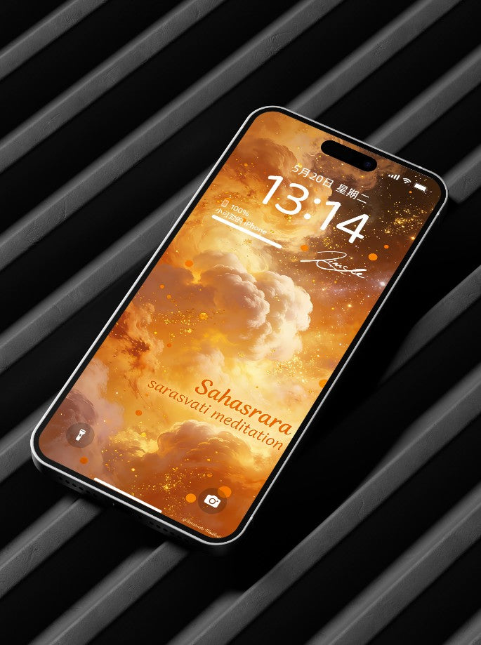 美音天能量壁紙 "星河啟運,活躍頂輪" 財運&脈輪系列 高清 限量发行 Sarasvati Energy Wallpaper "Galaxy Awakens Fortune, Activate Crown Chakra" Wealth&Chakra series HD Limited edition