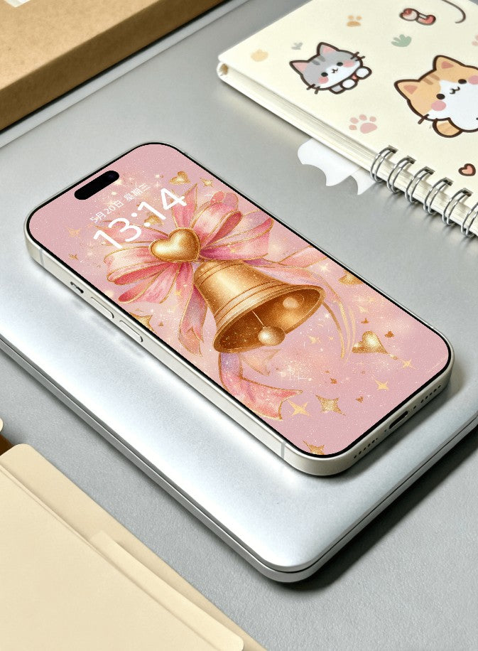 美音天能量壁紙 "金鈴緋願" 好運&戀愛運系列 高清 限量发行 Sarasvati Energy Wallpaper "Golden Bell Rosy Desire" Lucky&Love series HD Limited edition