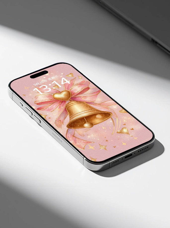 美音天能量壁紙 "金鈴緋願" 好運&戀愛運系列 高清 限量发行 Sarasvati Energy Wallpaper "Golden Bell Rosy Desire" Lucky&Love series HD Limited edition