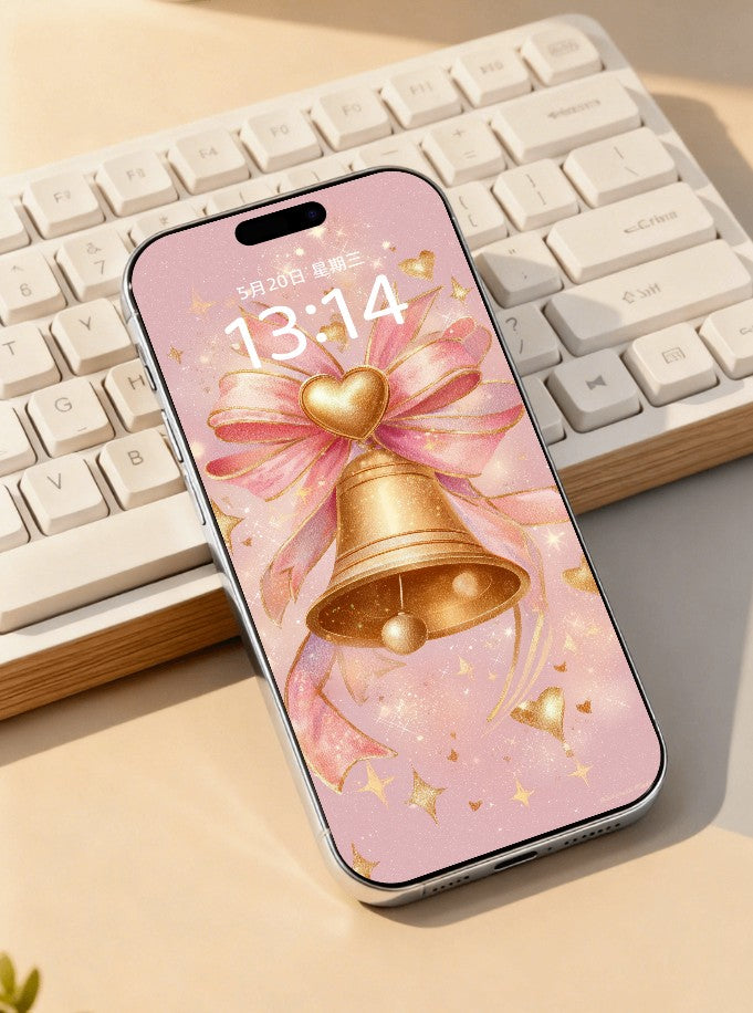 美音天能量壁紙 "金鈴緋願" 好運&戀愛運系列 高清 限量发行 Sarasvati Energy Wallpaper "Golden Bell Rosy Desire" Lucky&Love series HD Limited edition