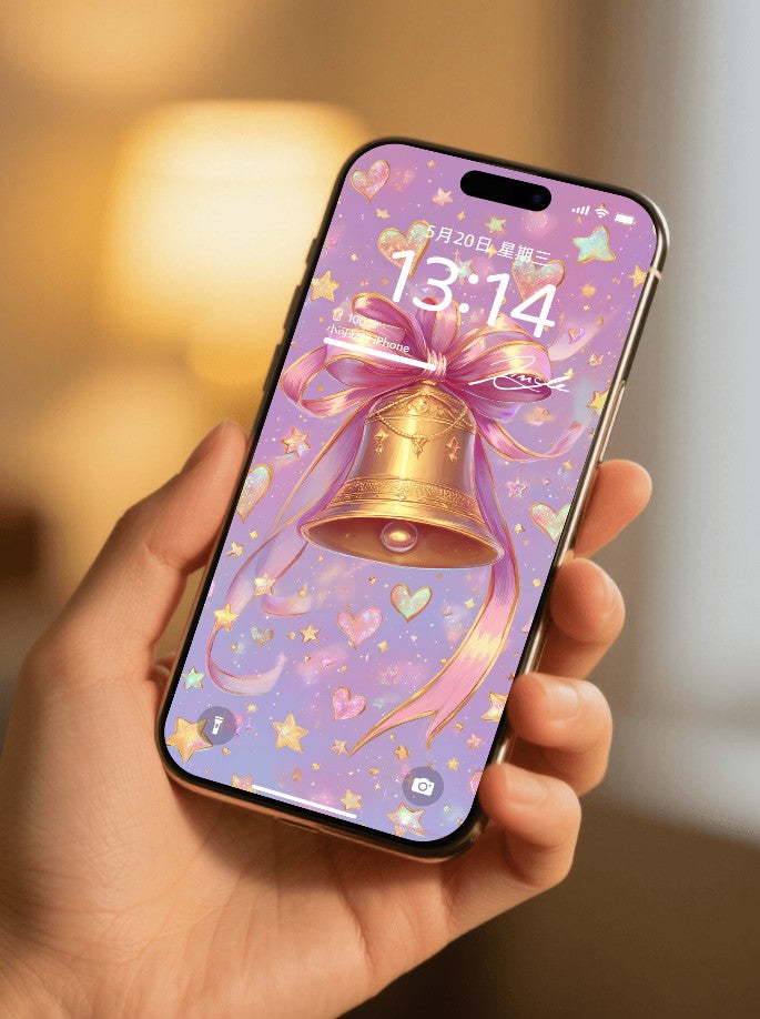 美音天能量壁紙 "鈴心綺緞" 好運&人際關係系列 高清 限量发行 Sarasvati Energy Wallpaper "Bell's Heart Elegant Satin" Lucky&Interpersonal Relationship series HD Limited edition