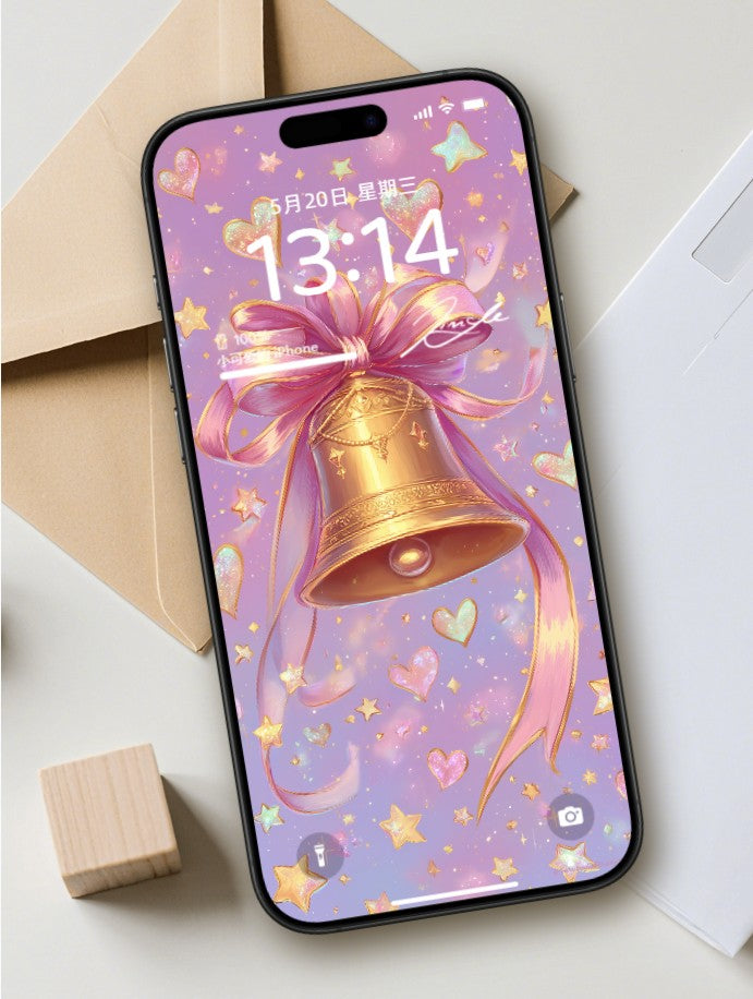 美音天能量壁紙 "鈴心綺緞" 好運&人際關係系列 高清 限量发行 Sarasvati Energy Wallpaper "Bell's Heart Elegant Satin" Lucky&Interpersonal Relationship series HD Limited edition