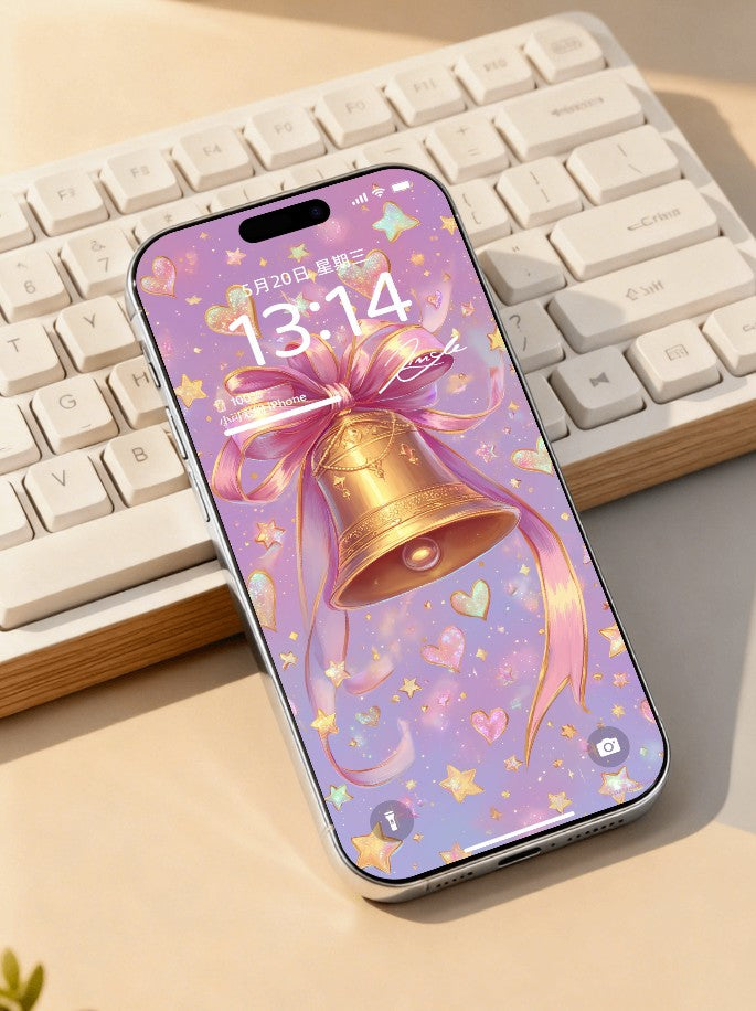 美音天能量壁紙 "鈴心綺緞" 好運&人際關係系列 高清 限量发行 Sarasvati Energy Wallpaper "Bell's Heart Elegant Satin" Lucky&Interpersonal Relationship series HD Limited edition