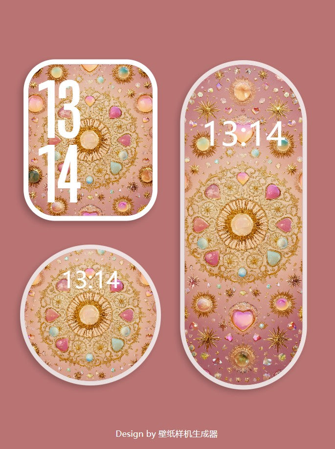 美音天能量壁紙 "绮光金缘" 財運系列 高清 限量发行 Sarasvati Energy Wallpaper "Ethereal Light Gold Fate" Wealth series HD Limited edition