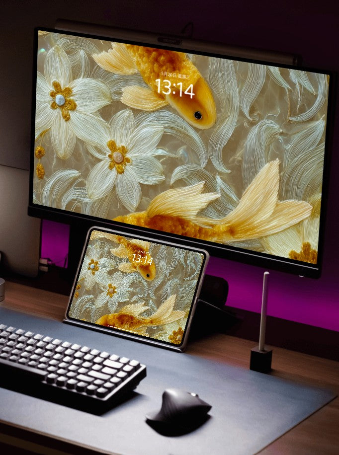 美音天能量壁紙 "鲤华金岁" 財運系列 高清 限量发行 Sarasvati Energy Wallpaper "Carp's Splendor Golden Year" Wealth series HD Limited edition